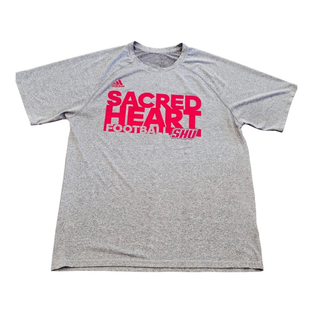 Sacred Heart Pioneers Football Adidas Climalite Shirt Mens Large Team Issue Gray